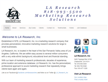 Tablet Screenshot of laresearchinc.com